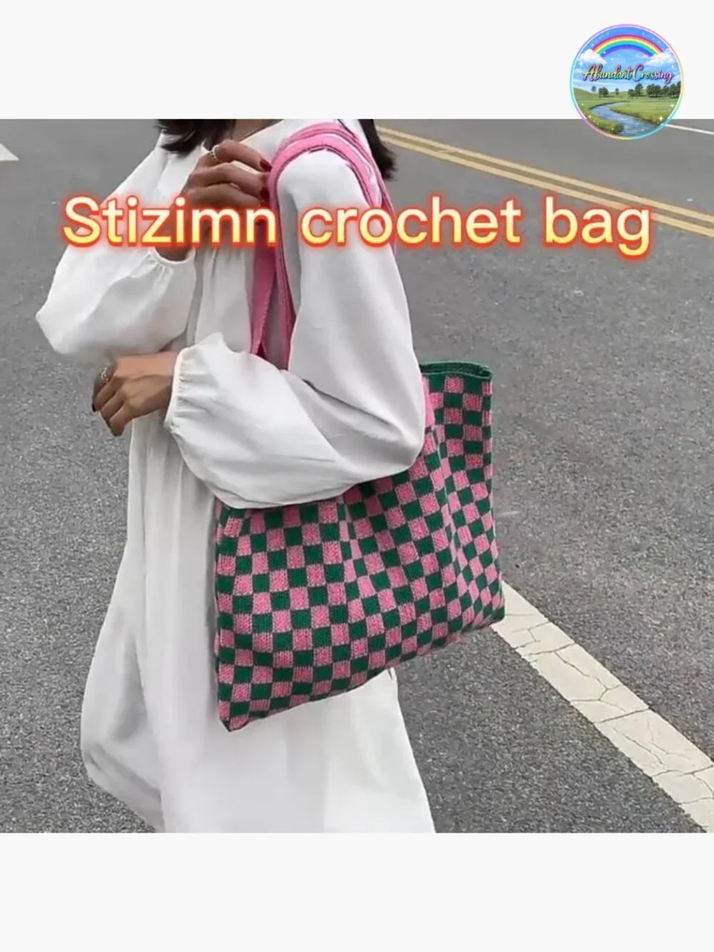 Large Crochet Tote Bag Summer Beach Hobo Knit Shoulder Bag with Pockets